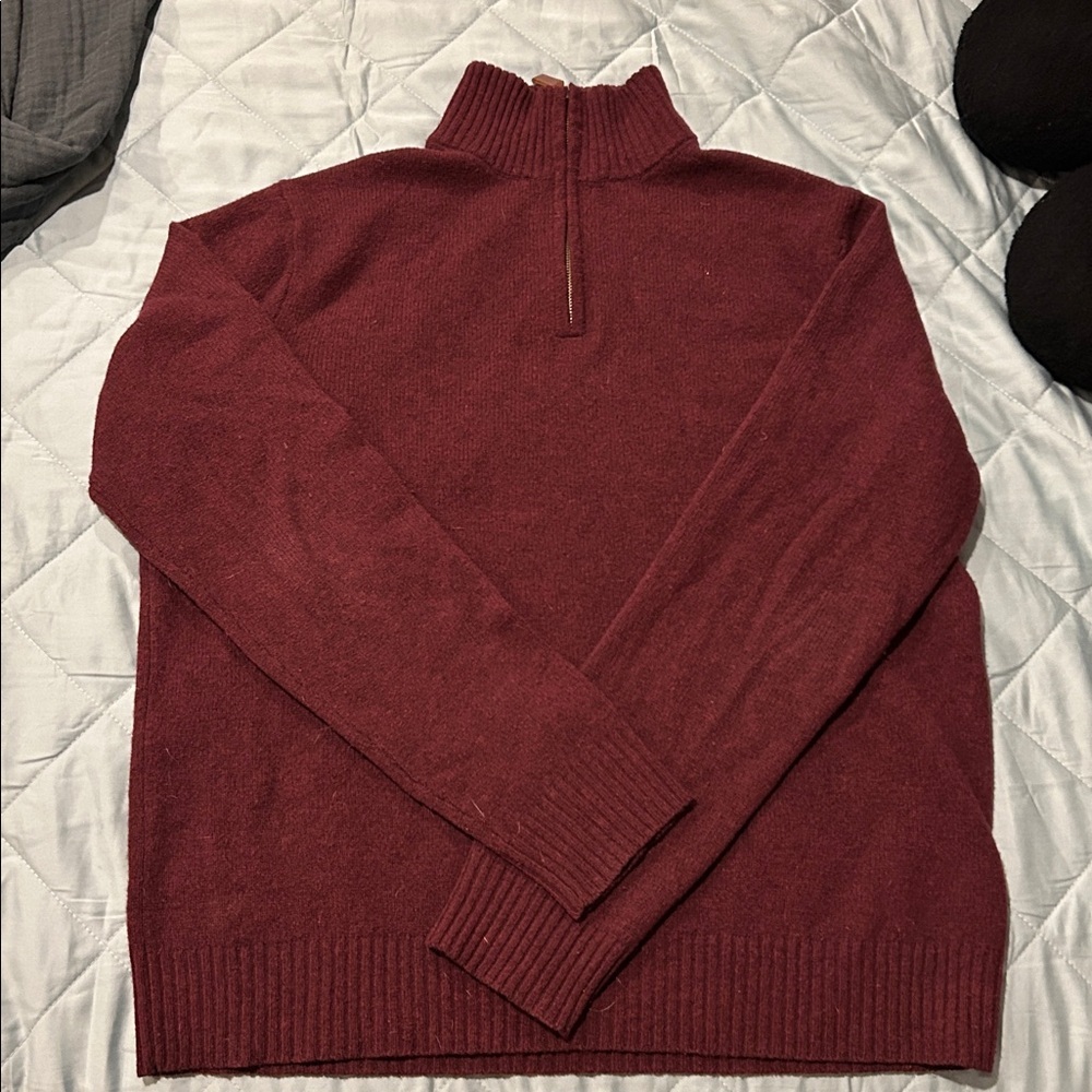 J. Crew Rich Red Lambswool Sweater